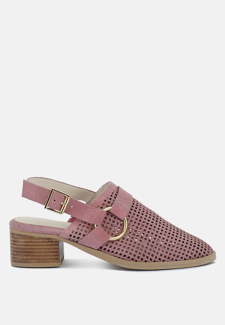  ROSALIE Blush Block Heeled Sandal