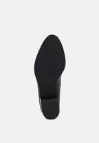  ANNA Black Leather Slip-on Loafers