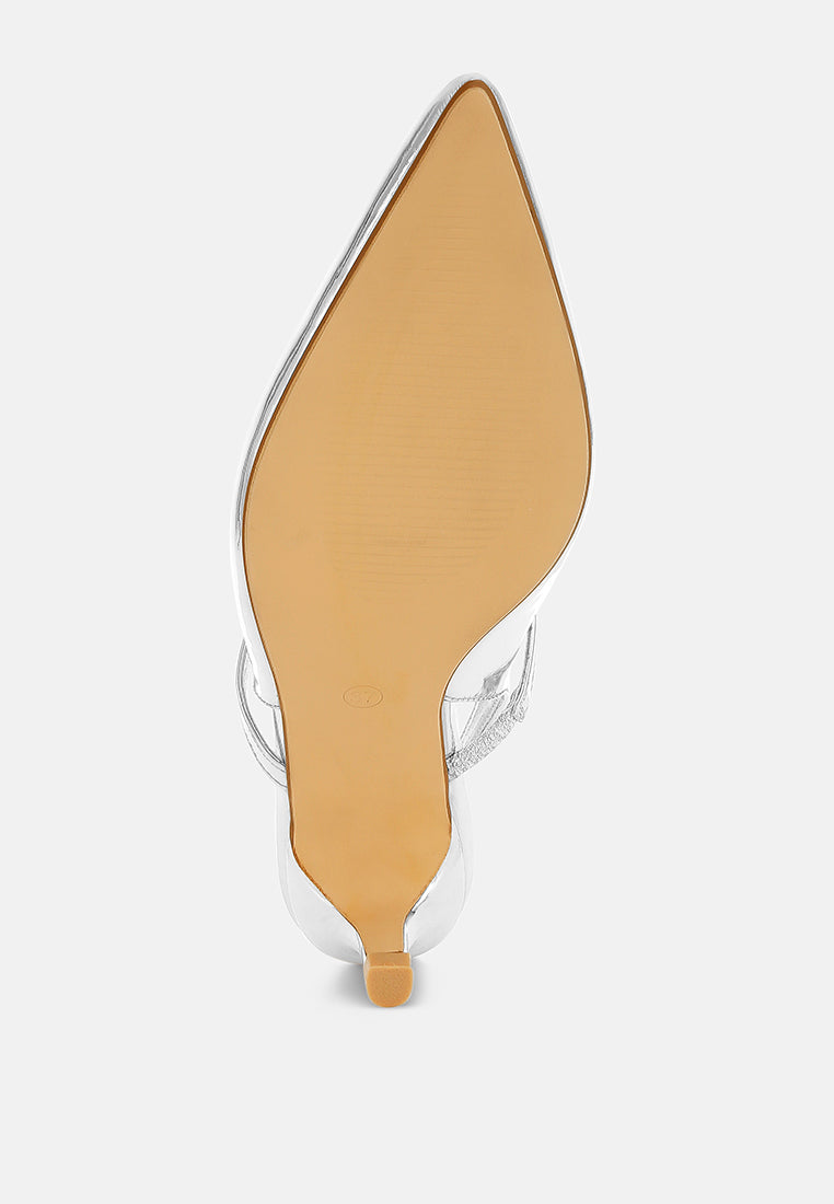  Abloom Kitten Heel Slingback Sandals