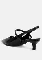  Abloom Kitten Heel Slingback Sandals