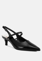  Abloom Kitten Heel Slingback Sandals