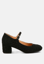  Antara Tweed Mary Jane Sandals
