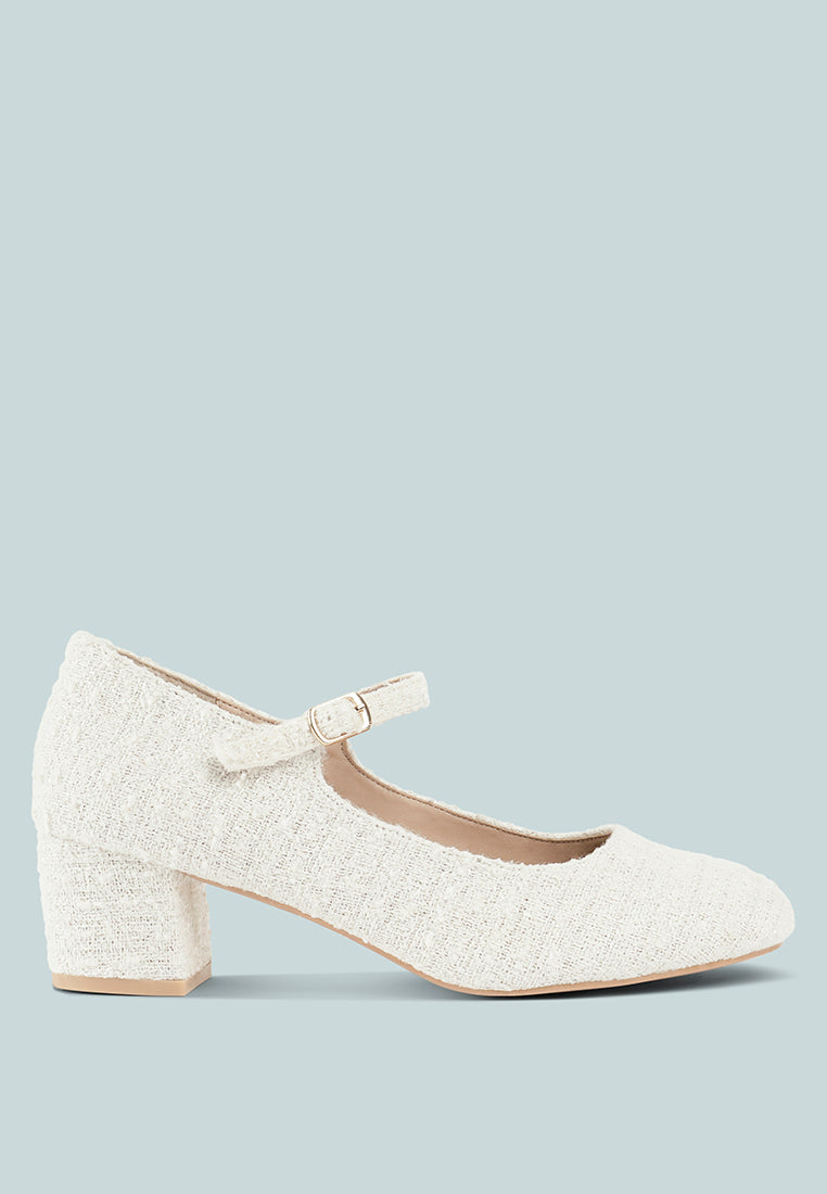  Antara Tweed Mary Jane Sandals