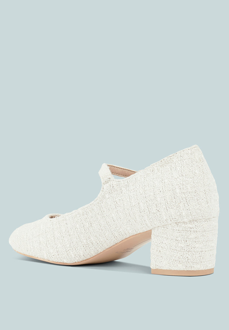  Antara Tweed Mary Jane Sandals