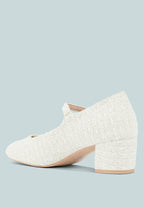  Antara Tweed Mary Jane Sandals