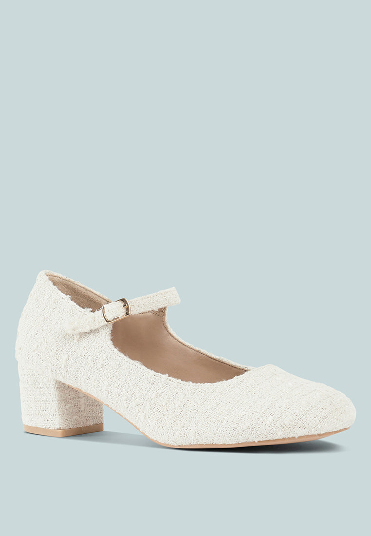  Antara Tweed Mary Jane Sandals