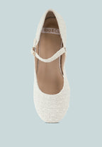  Antara Tweed Mary Jane Sandals