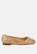  Apollon Bow Detail Foil Print Suede Ballerinas