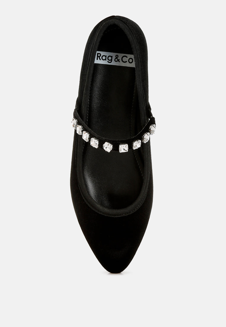 Aralia Velvet Mary Jane Ballerinas