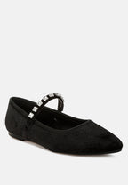  Aralia Velvet Mary Jane Ballerinas