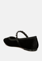 Aralia Velvet Mary Jane Ballerinas