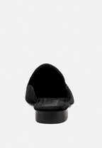  BATISTE Black Velvet Handcrafted Mules