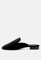  BATISTE Black Velvet Handcrafted Mules