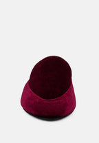  BATISTE Burgundy Velvet Handcrafted Mules