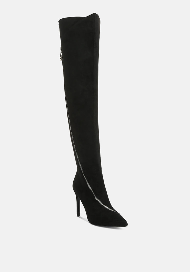  TSARINA Black Zip Around Long Boot