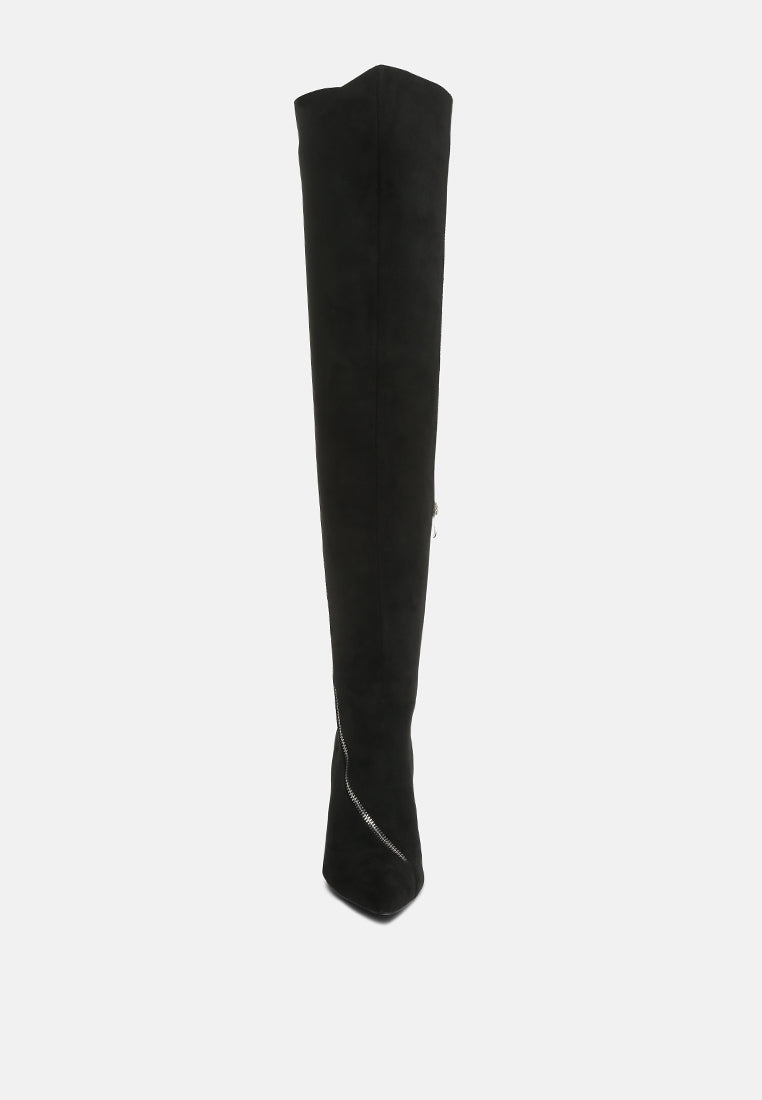  TSARINA Black Zip Around Long Boot