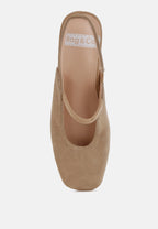  Bounzi Soft Suede Leather Slingback Sandals