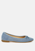  Vigilante Bow Detail Denim Ballerinas
