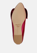  Bromelia Metallic Pleather Bow Ballerinas