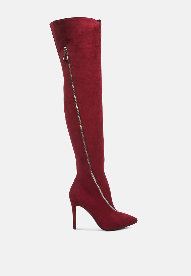  TSARINA Burgundy Zip Around Long Boot