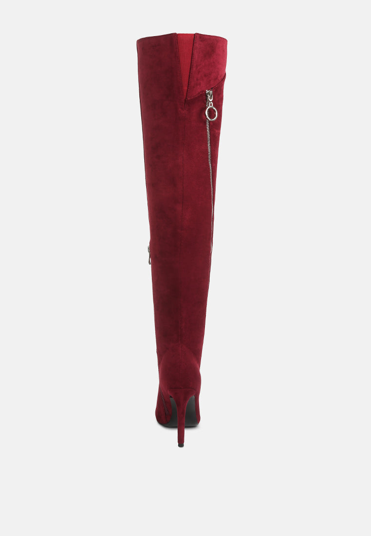 TSARINA Burgundy Zip Around Long Boot