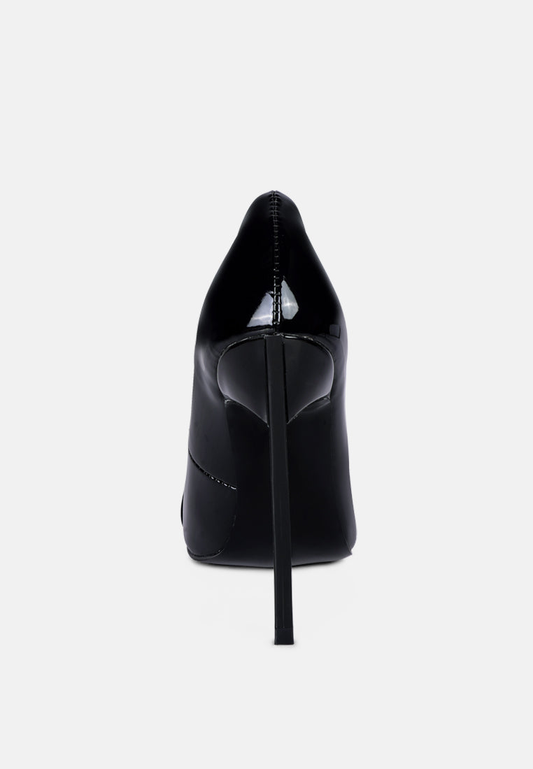  COCKTAIL Buckle Embellished Stiletto Pump Shoes In Black