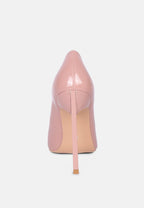  COCKTAIL Buckle Embellished Stiletto Pump Shoes In Blush