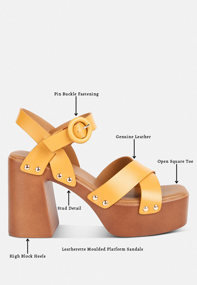  CRISTINA Cross Strap Embellished Heels In Light Tan