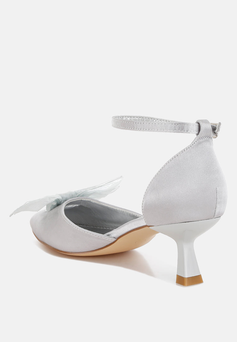  Cadell Bow Detail Satin Sandals