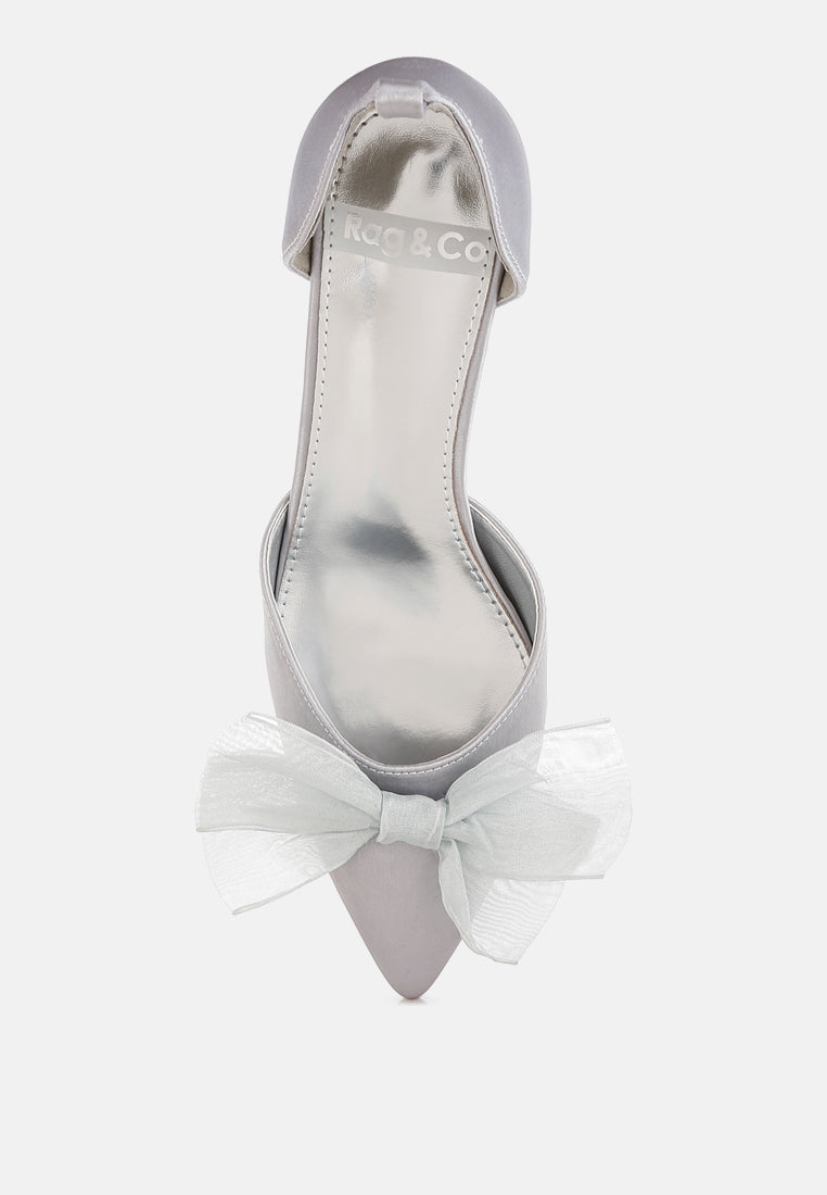  Cadell Bow Detail Satin Sandals