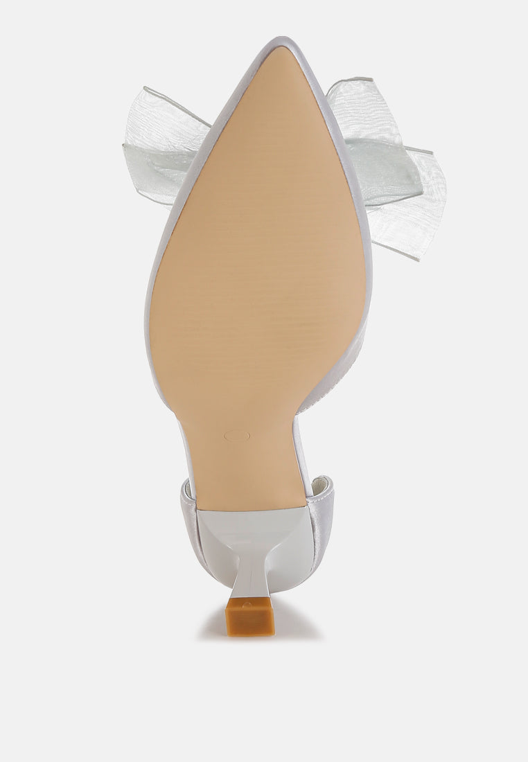  Cadell Bow Detail Satin Sandals