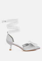  Cadell Bow Detail Satin Sandals