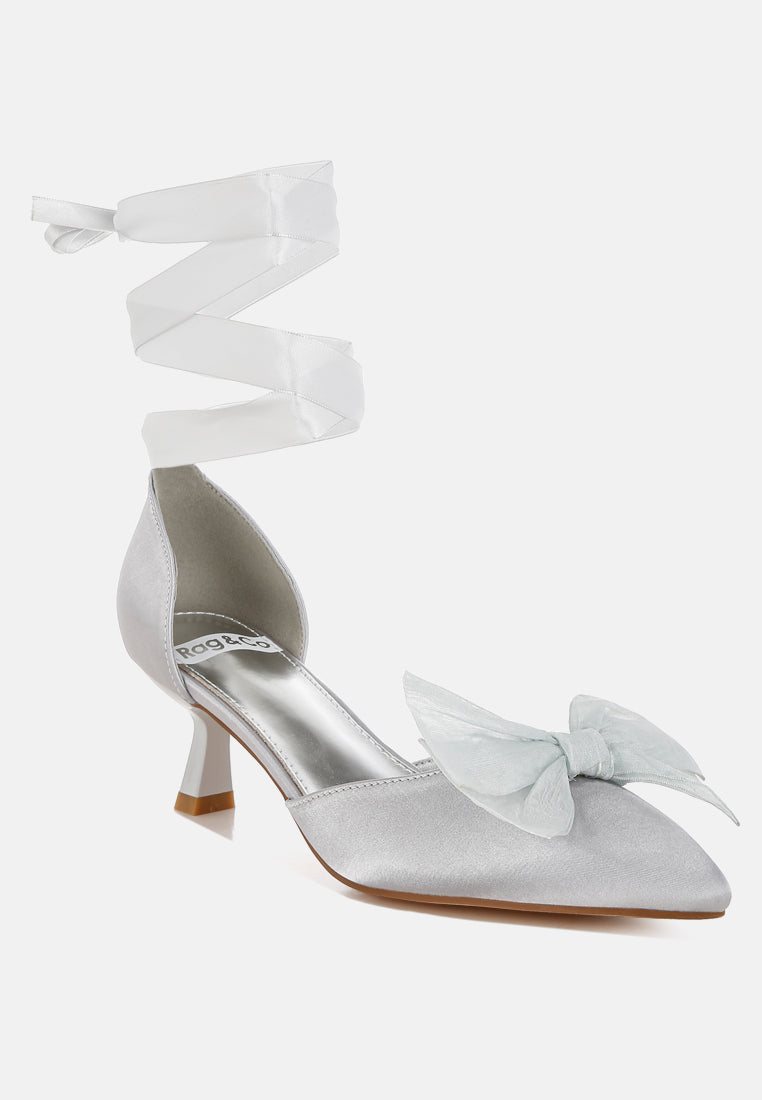 Cadell Bow Detail Satin Sandals
