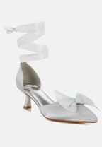  Cadell Bow Detail Satin Sandals