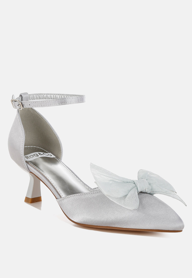  Cadell Bow Detail Satin Sandals