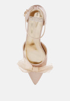  Cadell Bow Detail Satin Sandals