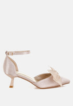  Cadell Bow Detail Satin Sandals