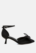  Cadell Bow Detail Satin Sandals