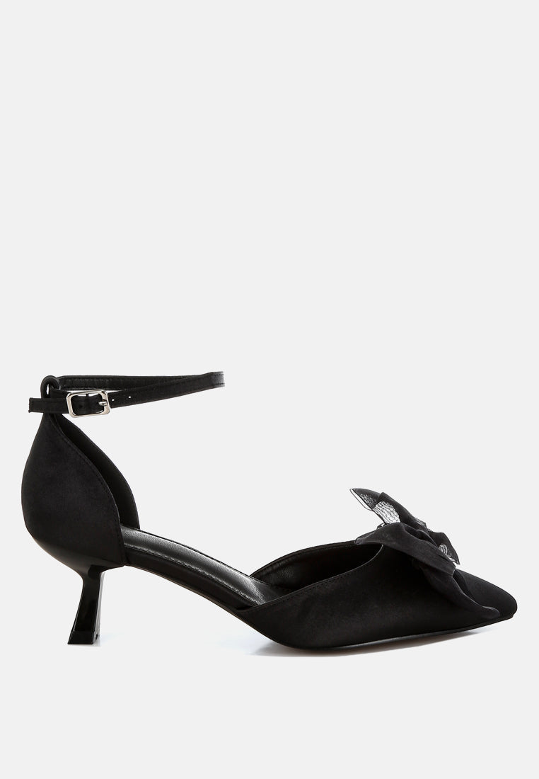  Cadell Bow Detail Satin Sandals