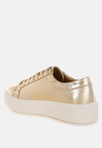  Cincinati Metallic Pleather Chunky Sneakers