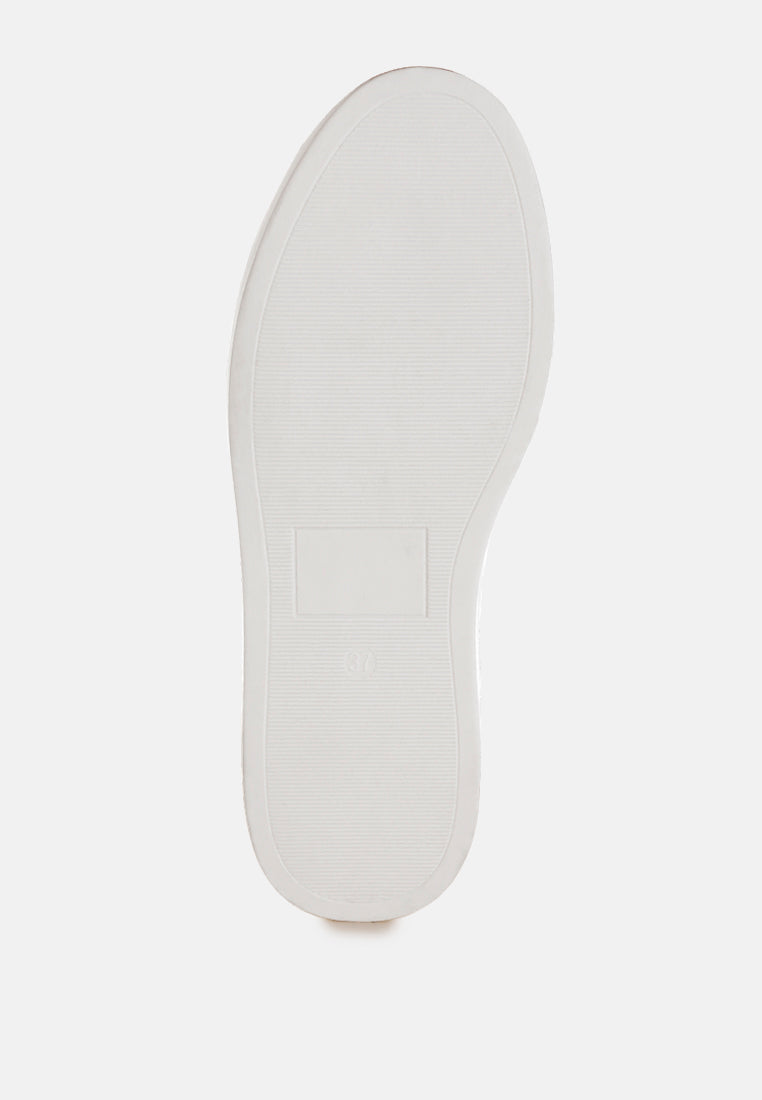  Cincinati Metallic Pleather Chunky Sneakers