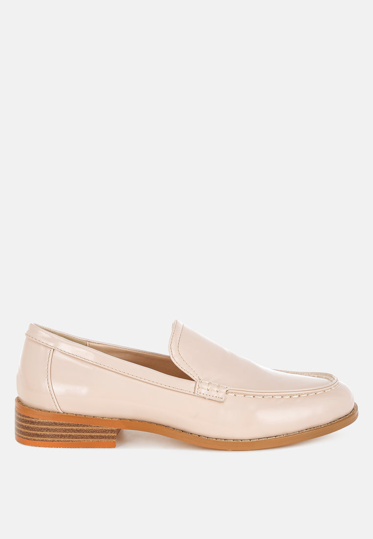  Corleone Pleather Stacked Heel Loafers