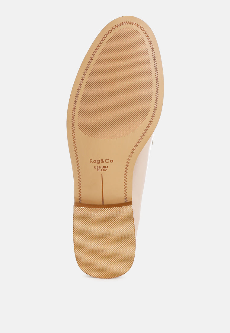  Corleone Pleather Stacked Heel Loafers