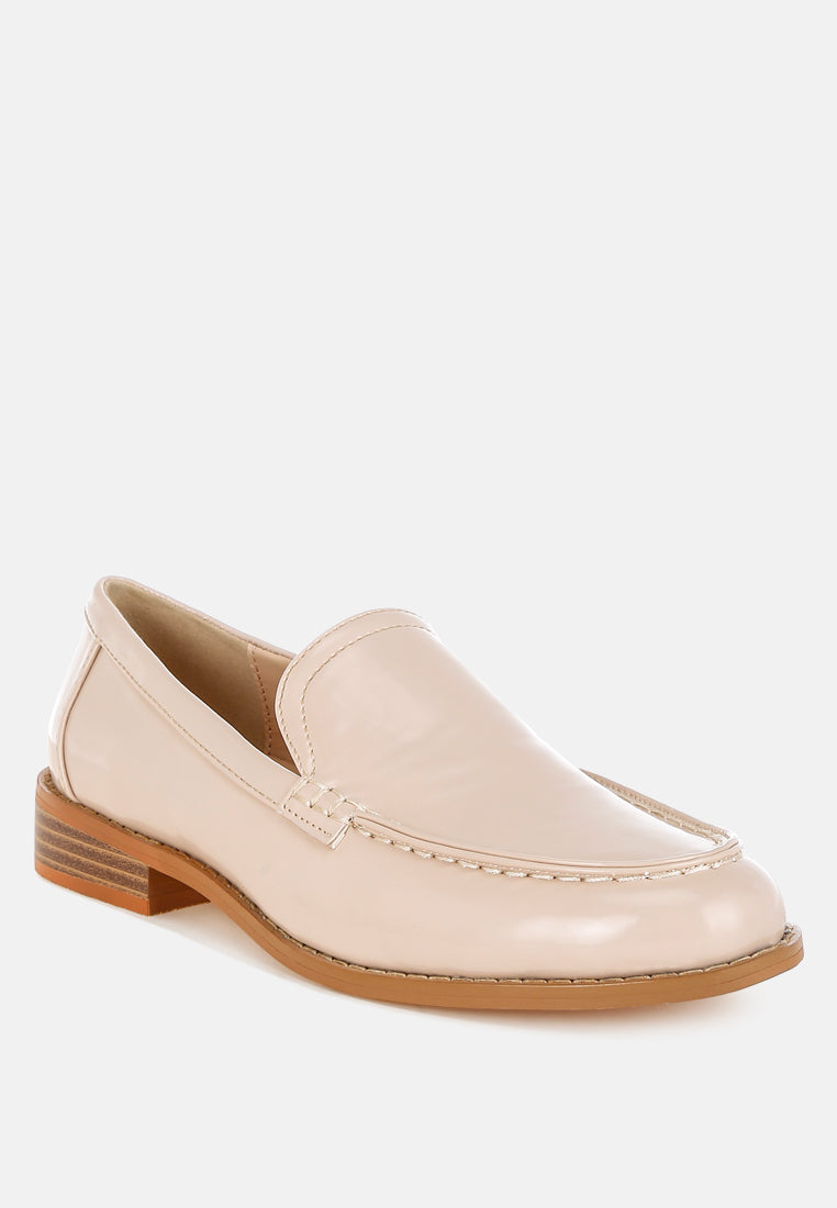  Corleone Pleather Stacked Heel Loafers