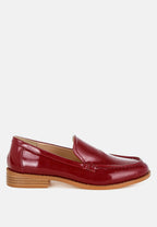  Corleone Pleather Stacked Heel Loafers