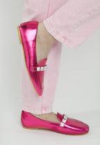  Celosia Metallic Diamante Strap Loafers