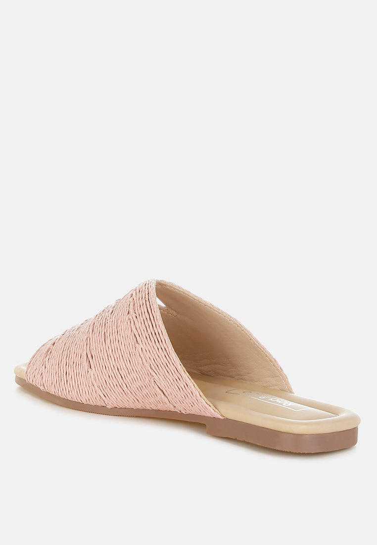  Daisy Doe Raffia Square Toe Flats