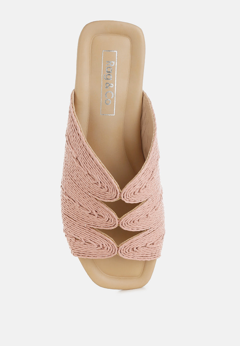  Daisy Doe Raffia Square Toe Flats