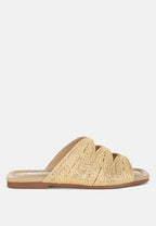 Daisy Doe Raffia Square Toe Flats