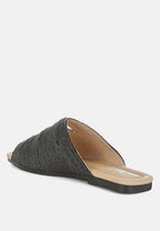  Daisy Doe Raffia Square Toe Flats